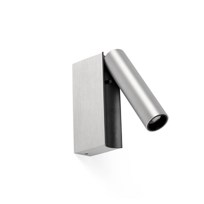 CRONOS Brushed aluminium wall lamp reader