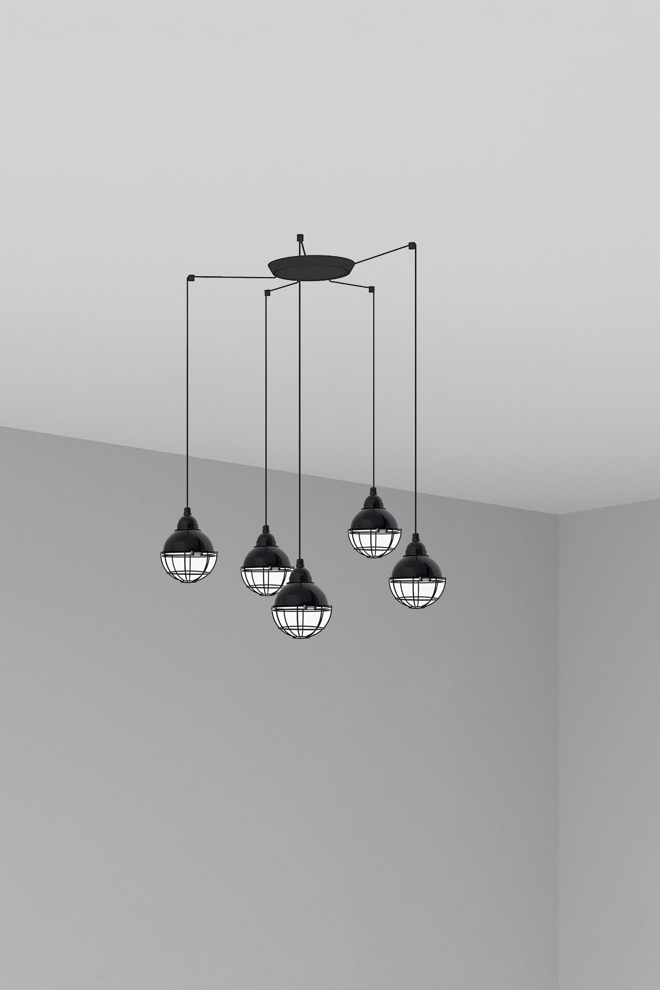 CLAIRE 5L Black pendant lamp