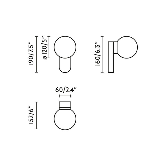 Wall light MABE WALL LIGHT MATT NICKEL LED 6W 3000K