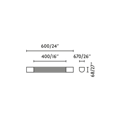 KIVA 600 Chrome wall lamp