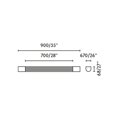 KIVA 900 Chrome wall lamp