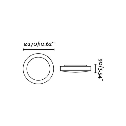 LOGOS 270 Grey ceiling lamp