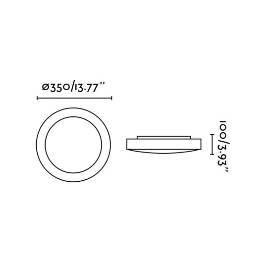 Ceiling light LOGOS-2 MATT NICKEL CEILING 2 x E27 20W D350MM