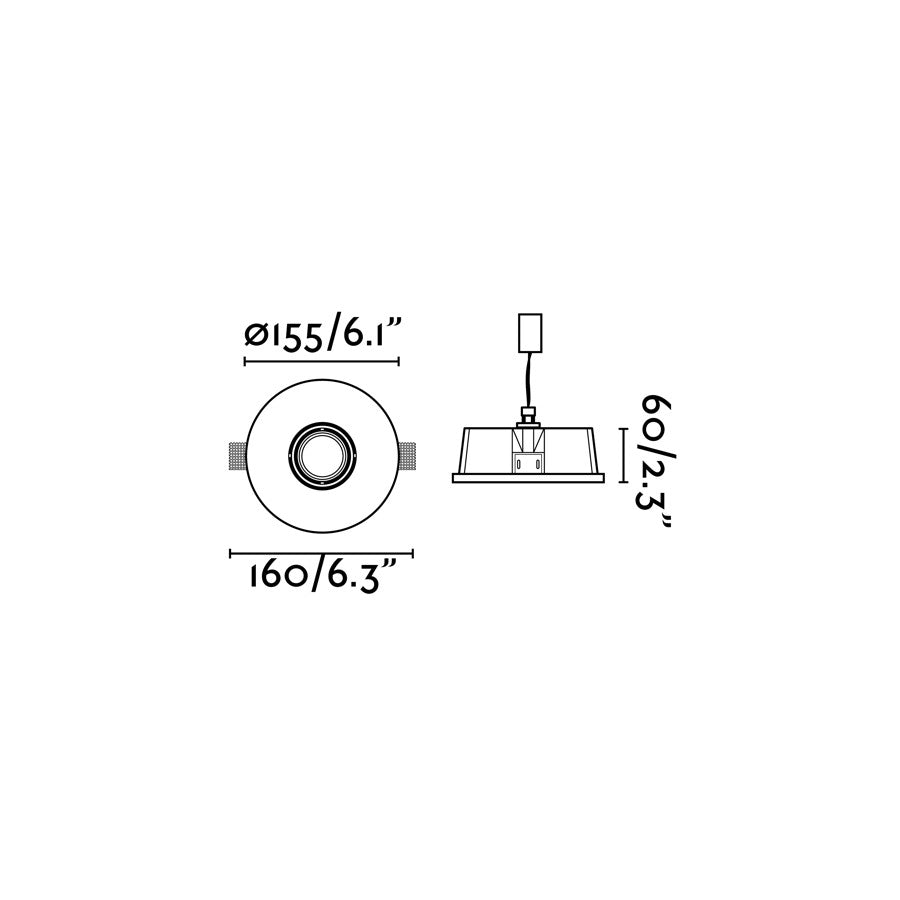 NEU White recessed lamp