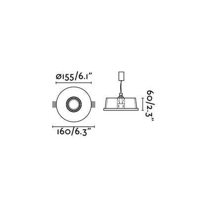 NEU White recessed lamp