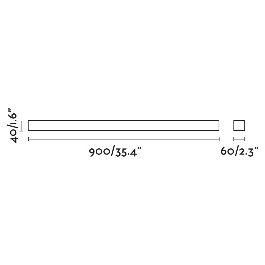 NILO 900 Black wall lamp 18W