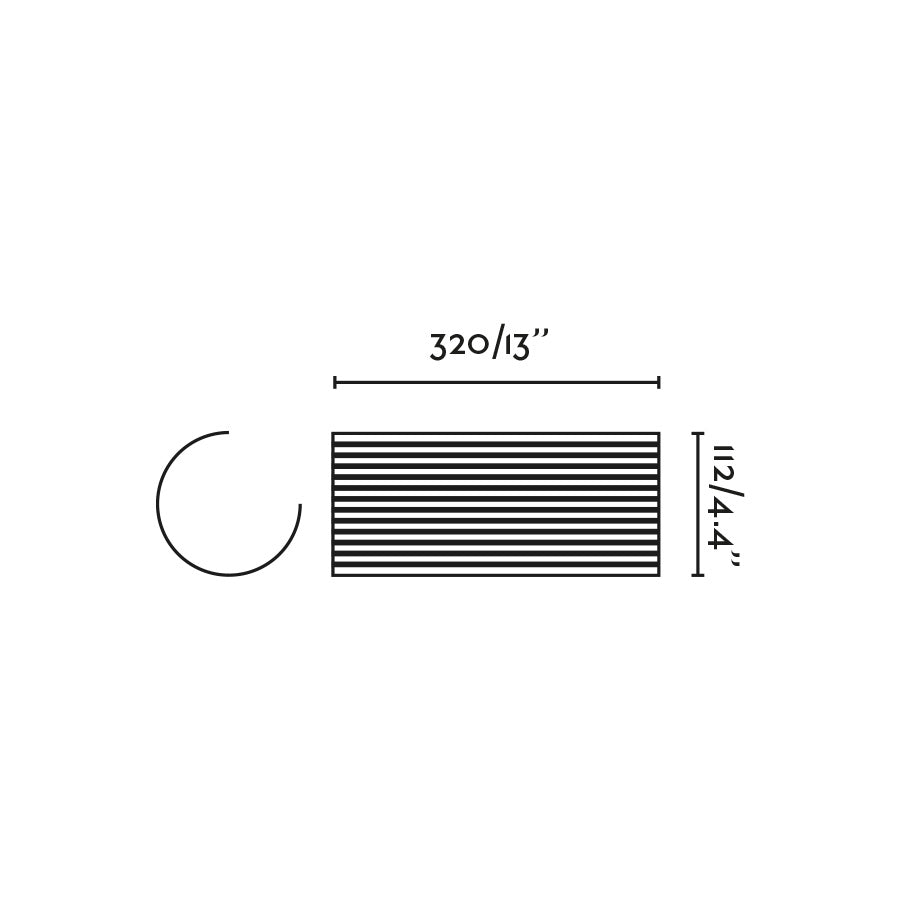 TRAMA 2L White wall lamp