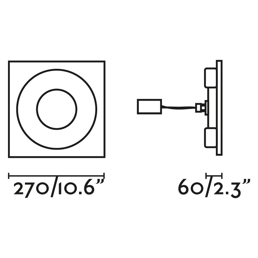 NAVI White recessed lamp