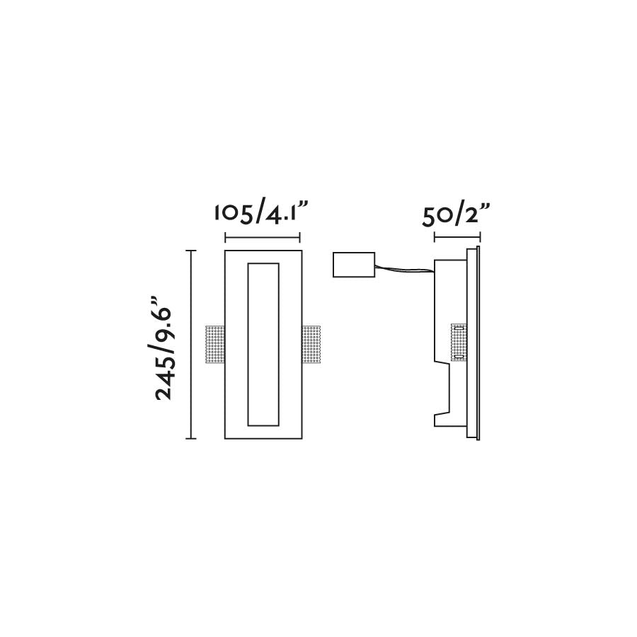 PLAS RCT White recessed lamp 3000K