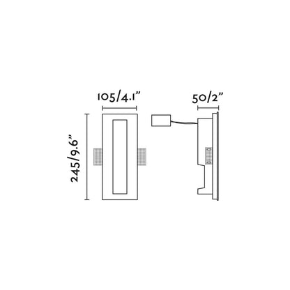 PLAS RCT White recessed lamp 3000K