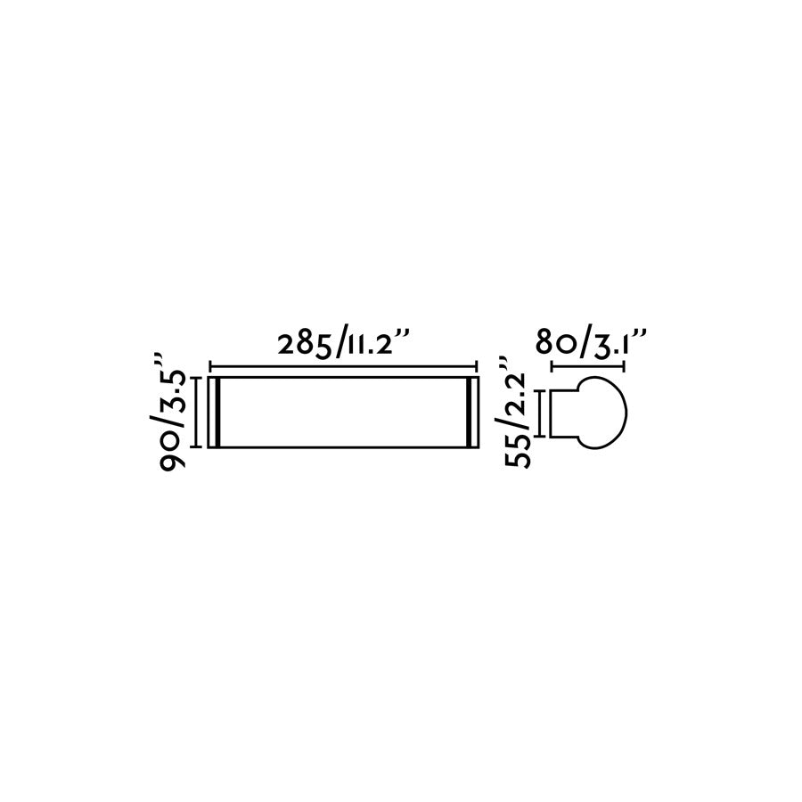 DANUBIO 285 Chrome wall lamp 9W
