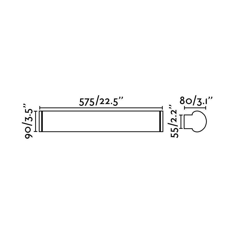 DANUBIO 575 Chrome wall lamp 18W