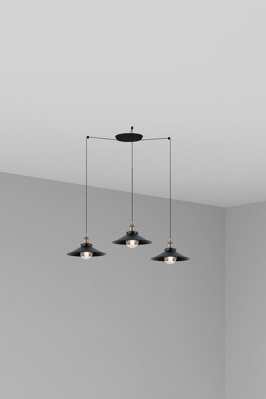 MARLIN 3L Black pendant lamp