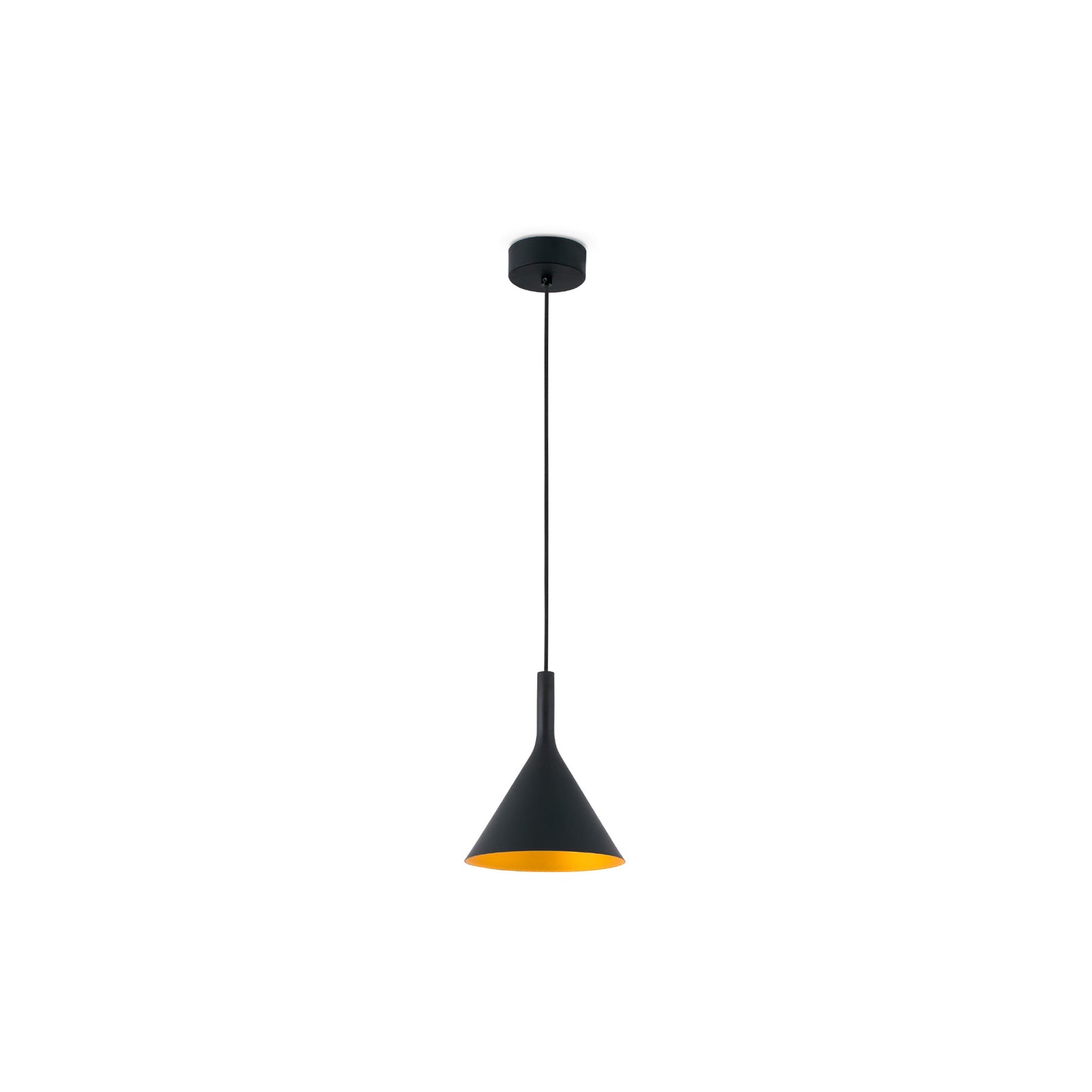 PAM 165 Black and gold pendant lamp