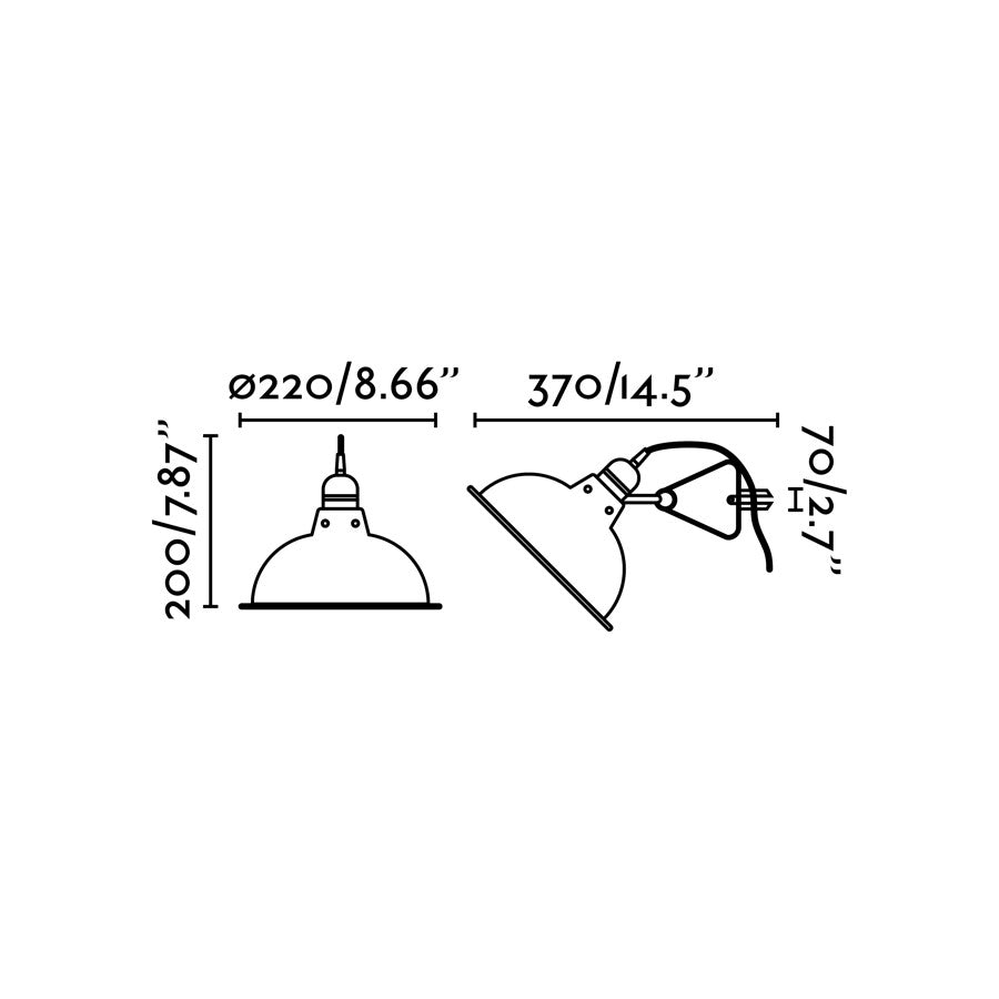 PEPPER Black clip lamp