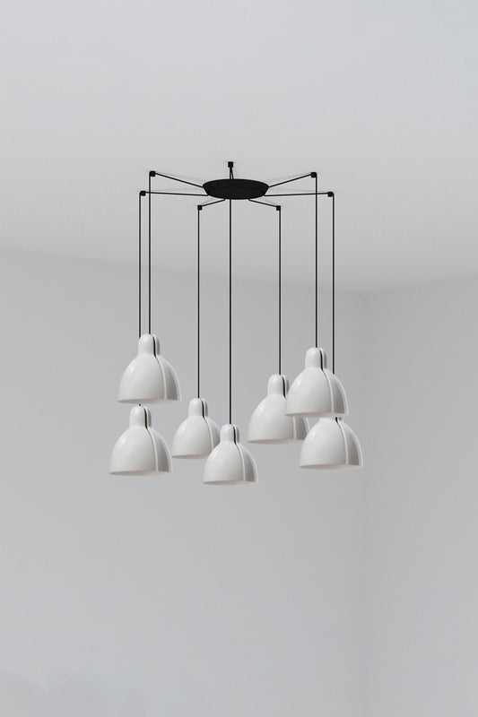 Pendant lamp VENICE WHITE PENDANT ø200 1xE27 7L