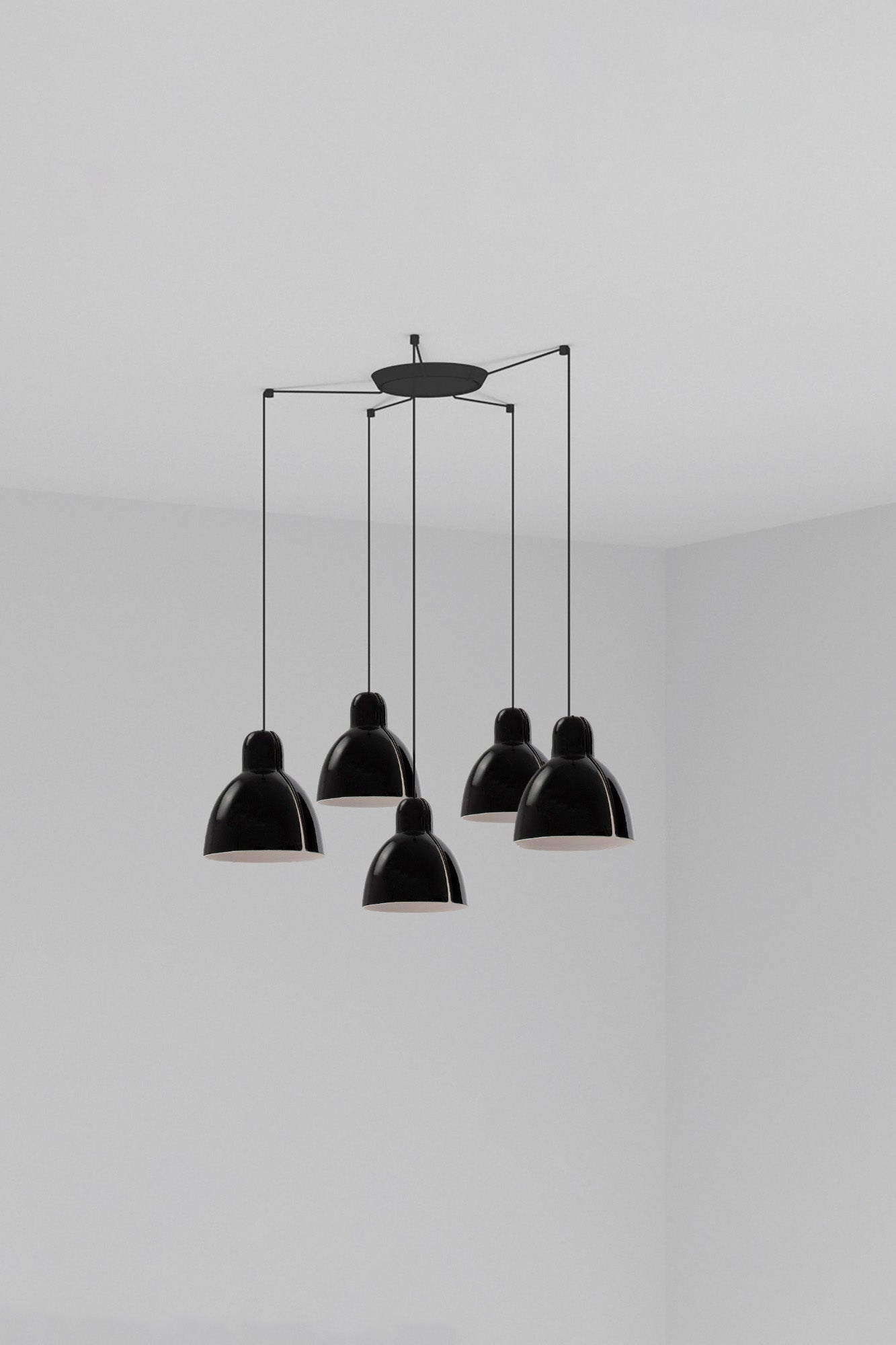 VENICE 200 5L black pendant lamp