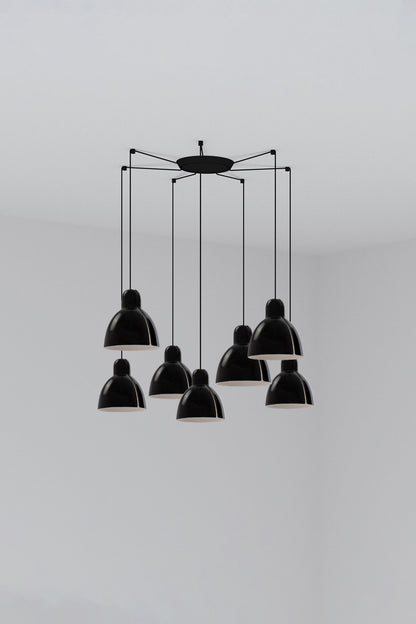VENICE 200 7L black pendant lamp