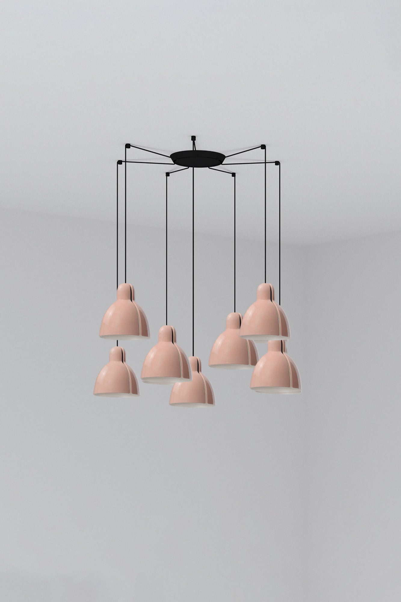 VENICE 200 7L pink pendant lamp