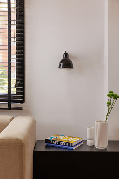 VENICE White wall lamp cobalt blue