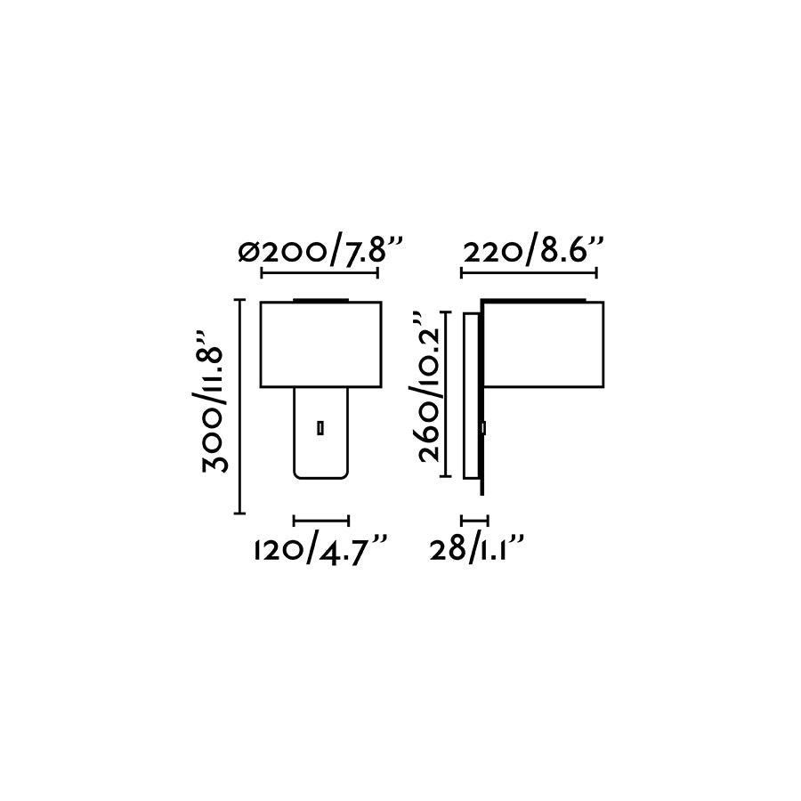 FOLD Must seinavalgusti