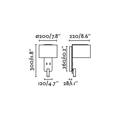 FOLD Must seinavalgusti lugeriga