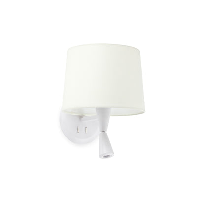 CONGA White/white wall lamp with reader