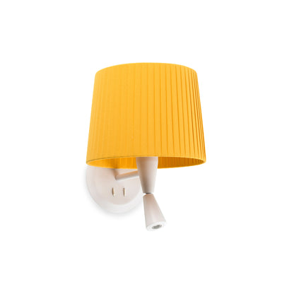 SAMBA White/ribbon yellow wall lamp with reader