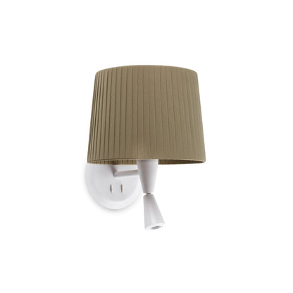 SAMBA White/ribbon green wall lamp with reader