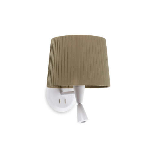 SAMBA White/ribbon green wall lamp with reader