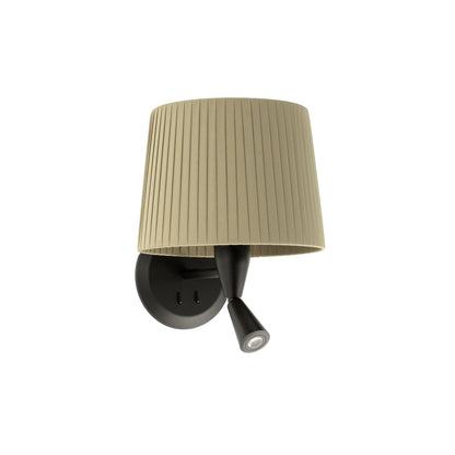 SAMBA Black/ribbon green wall lamp with reader