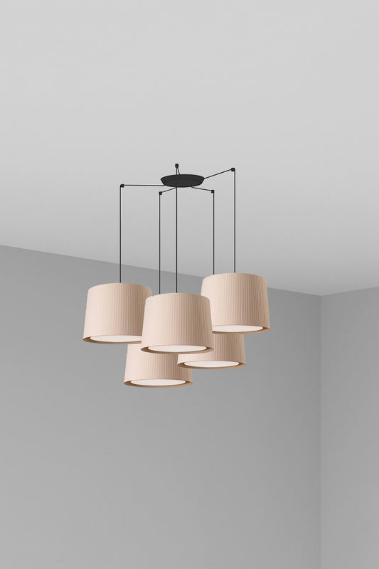 Pendant lamp SAMBA COLG BLACK P. ENCINT E27 ø500*350*ø450 BEIGE