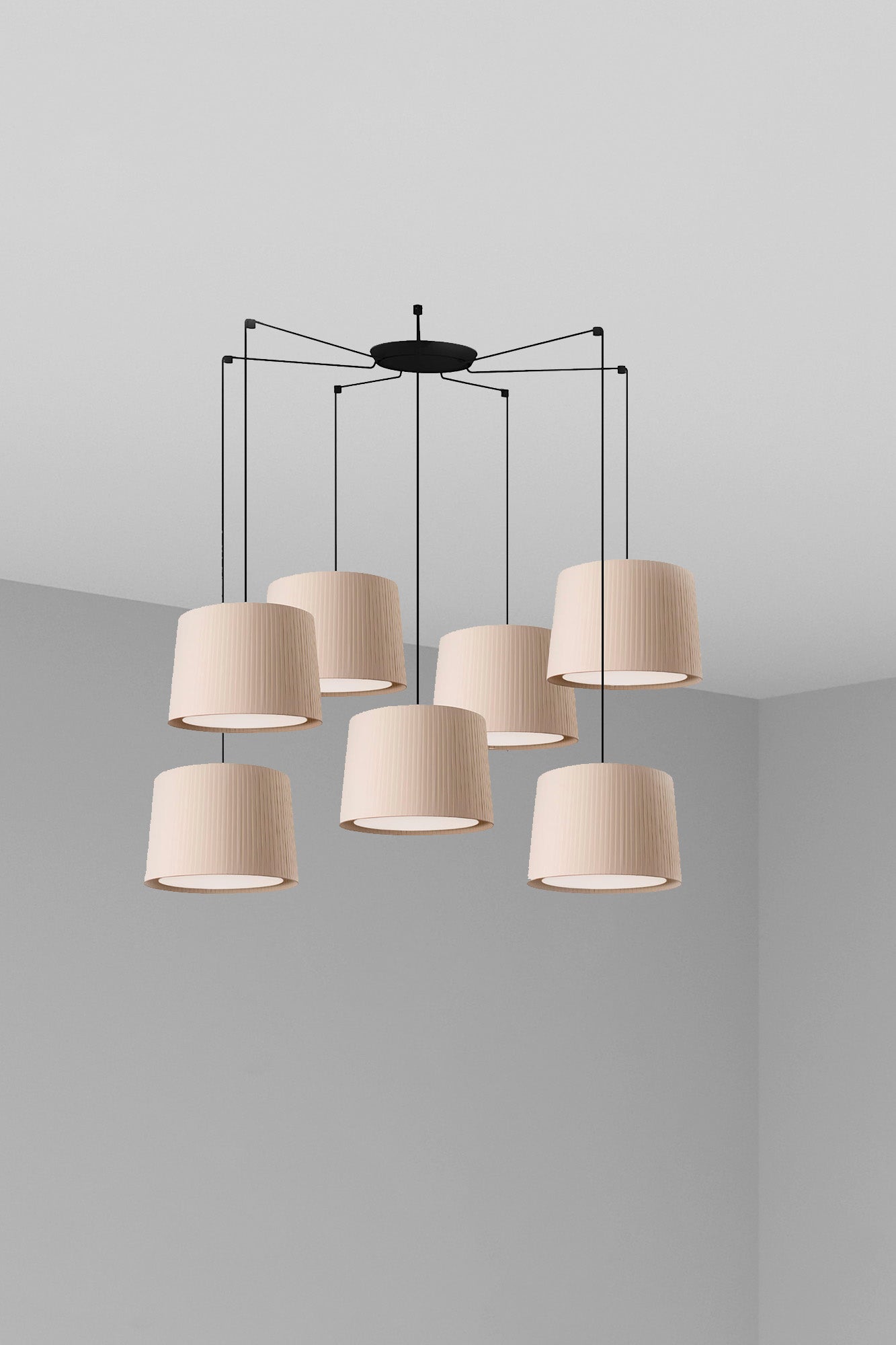 SAMBA COLG NEGRO P. ENCINT E27 ø500*350*ø450 BEIGE