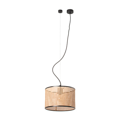MAMBO 320 Black/rattan pendant lamp