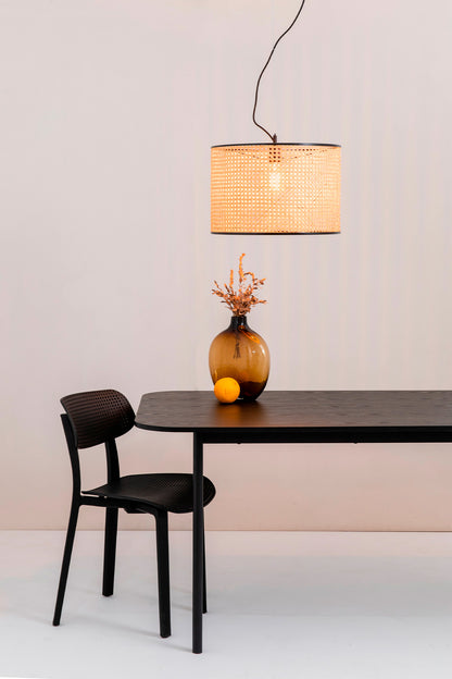 MAMBO 320 Black/rattan pendant lamp