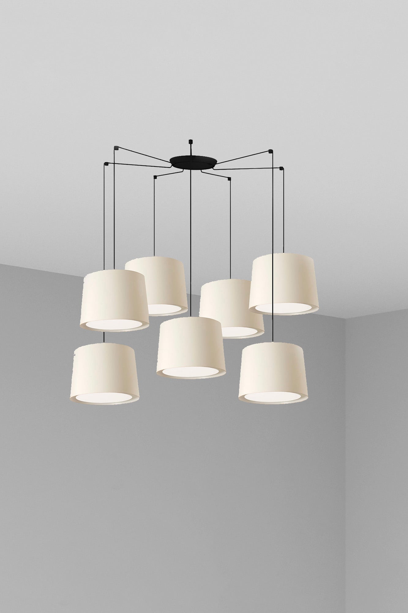 CONGA COLG NEGRO P. E27 ø500*350*ø450 BLANCA 7L