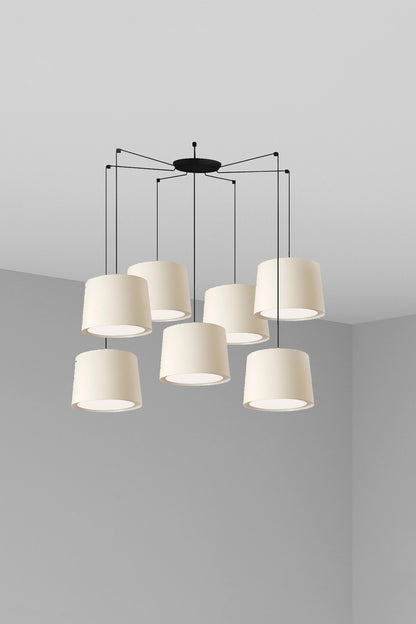 CONGA COLG NEGRO P. E27 ø500*350*ø450 BLANCA 7L
