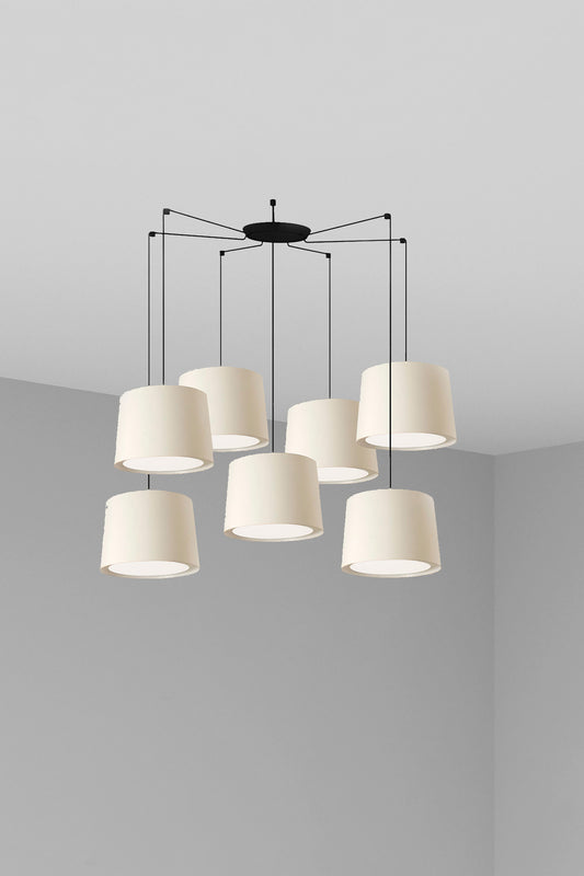 Pendant lamp CONGA COLG BLACK P. E27 ø500*350*ø450 WHITE 7L