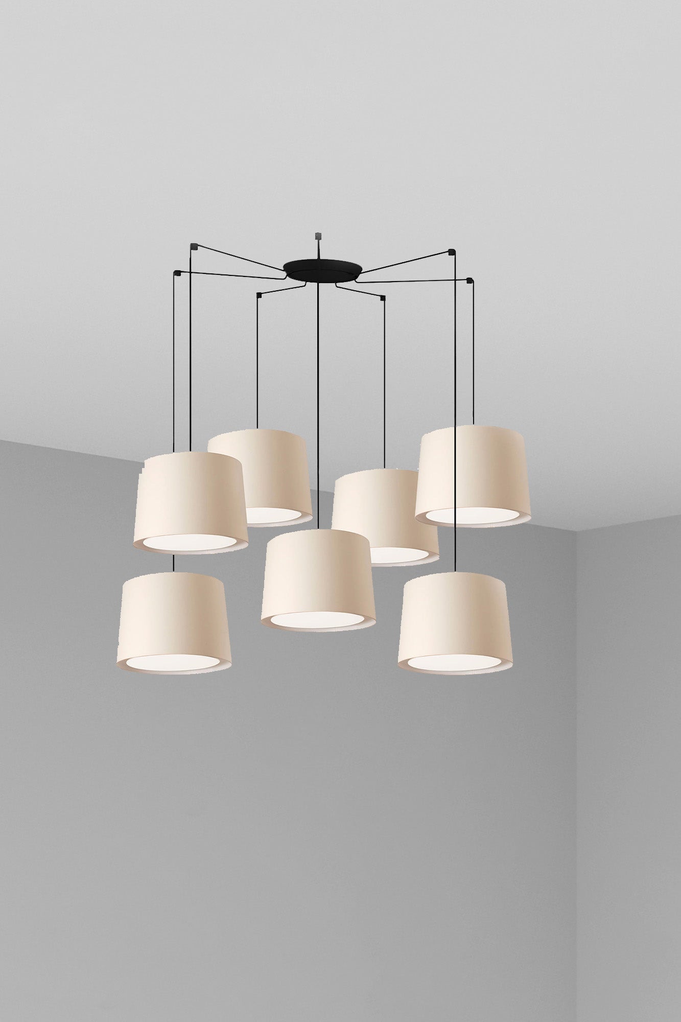 CONGA COLG NEGRO P. E27 ø500*350*ø450 BEIGE 7L
