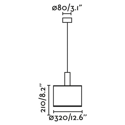 MAMBO 320 must/rotang rippuv lihtne lamp