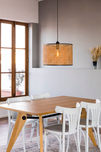 MAMBO 450 Black/rattan pendant simple lamp