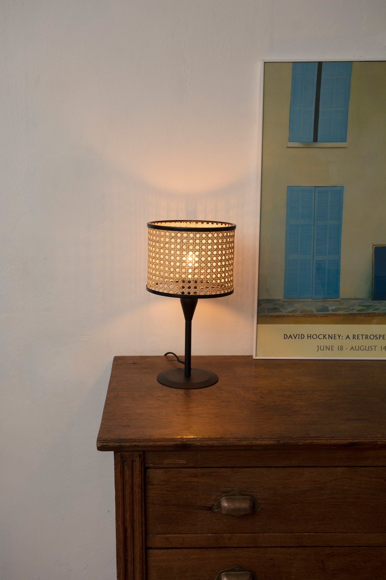 MAMBO S Black/rattan table lamp