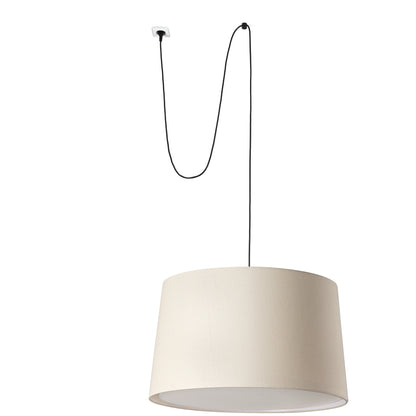 WINDSOR Black/Linen pendant lamp with plug