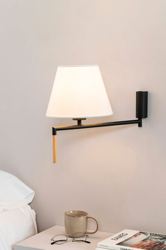 Wall light RON DARK GREY WALL APPLIQUE BEIGE LAMP