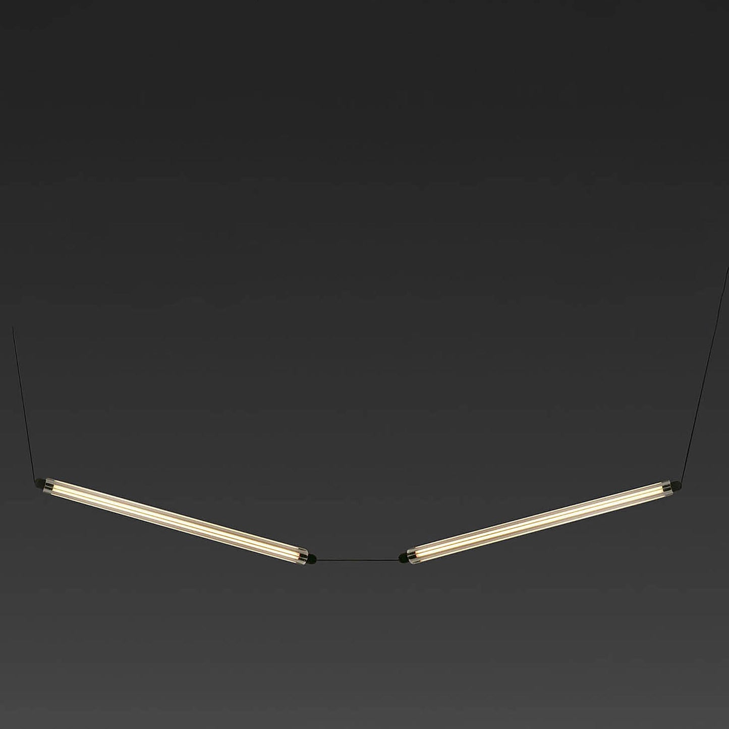 LUMINA 600 2L Black curved pendant 24W 2200K