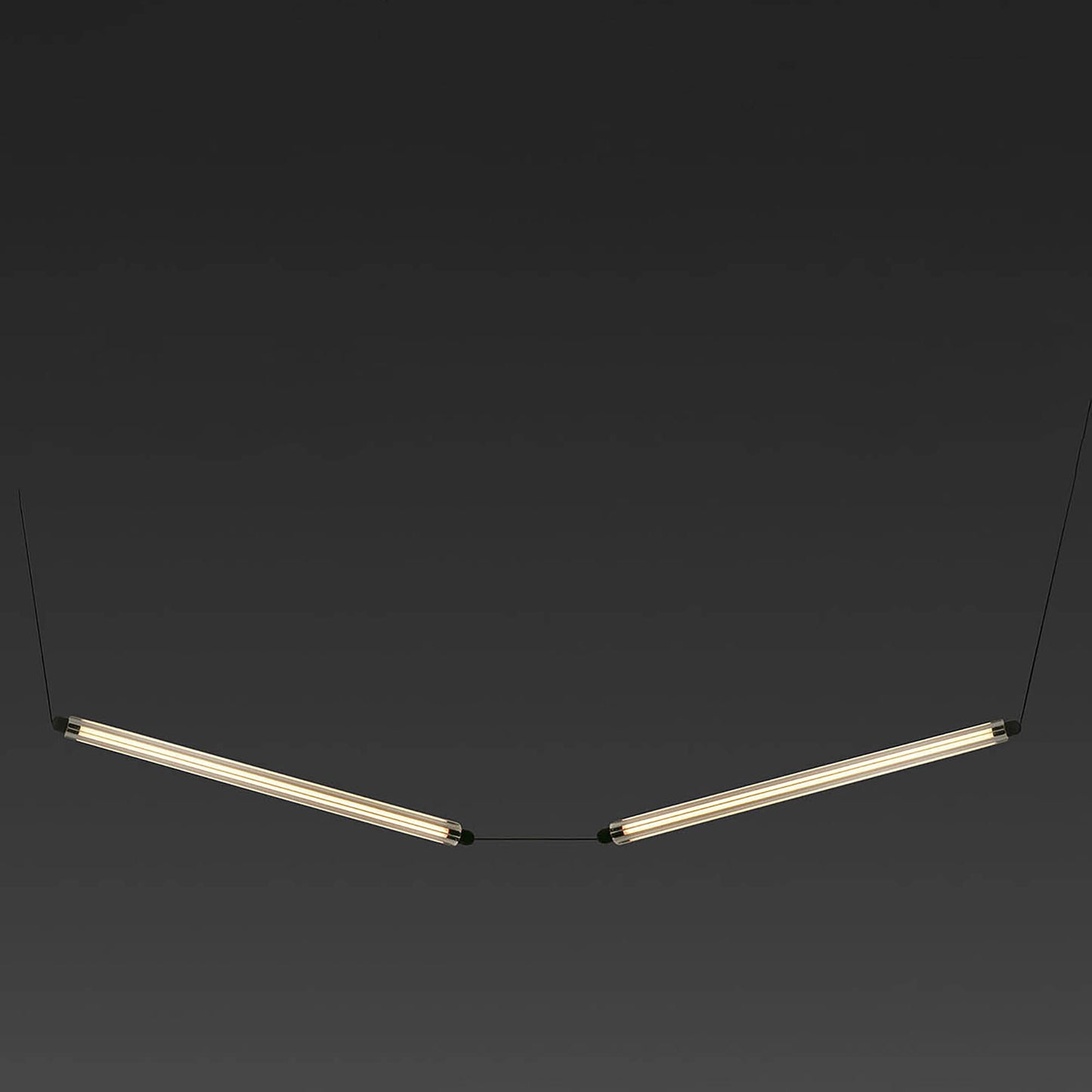 LUMINA 600 2L Black curved pendant 24W 2700K DALI