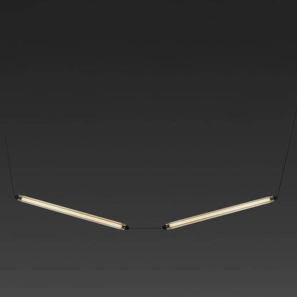 LUMINA 600 2L Black curved pendant recessed frameless 24W 2700K