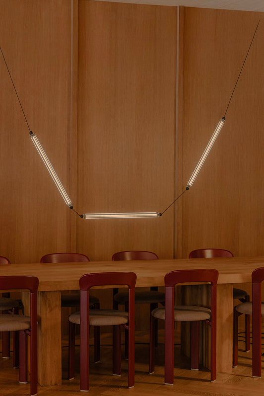 LUMINA 600 3L Colgante curvo negro 36W 2200K DALI