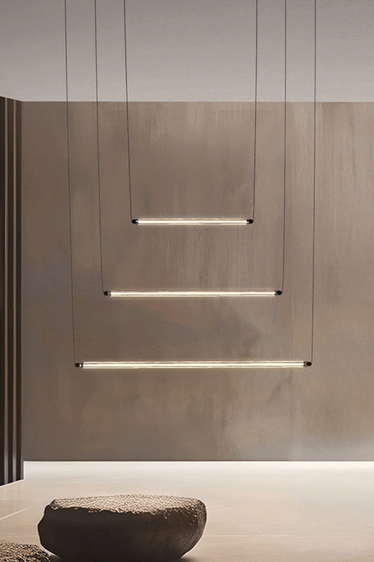 LUMINA 900 1L Colgante horizontal negro 12W 2700K