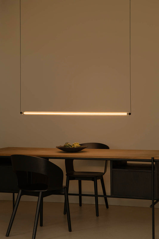 LUMINA 1200 1L colgante horizontal negro 24W 2200K
